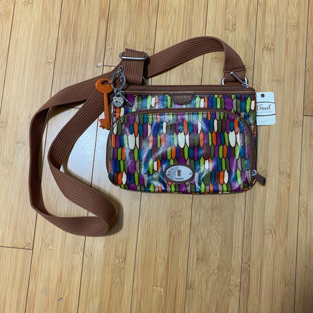Slim Crossbody Bag - MultiColor - Fossil - NWT - Purse